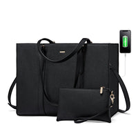 HKM-470611 Fashionable PU Leather Tote Laptop Bag Suitable for 15.6-Inch Laptops for Business and Travel