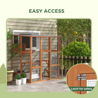 HKM-4706365 Outdoor Cat Enclosure with Bridge Platforms and Resting Box for Cats
