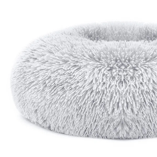 HKM-4706749 Cozy Fleece Pet Bed with Non-Slip Bottom - Soft Warm Cushion for Dogs and Cats (L Size)