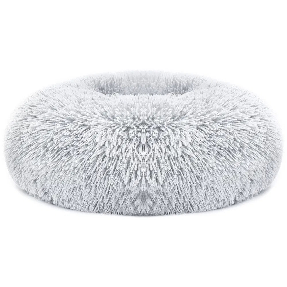 HKM-4706749 Cozy Fleece Pet Bed with Non-Slip Bottom - Soft Warm Cushion for Dogs and Cats (L Size)