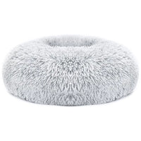 HKM-4706749 Cozy Fleece Pet Bed with Non-Slip Bottom - Soft Warm Cushion for Dogs and Cats (L Size)