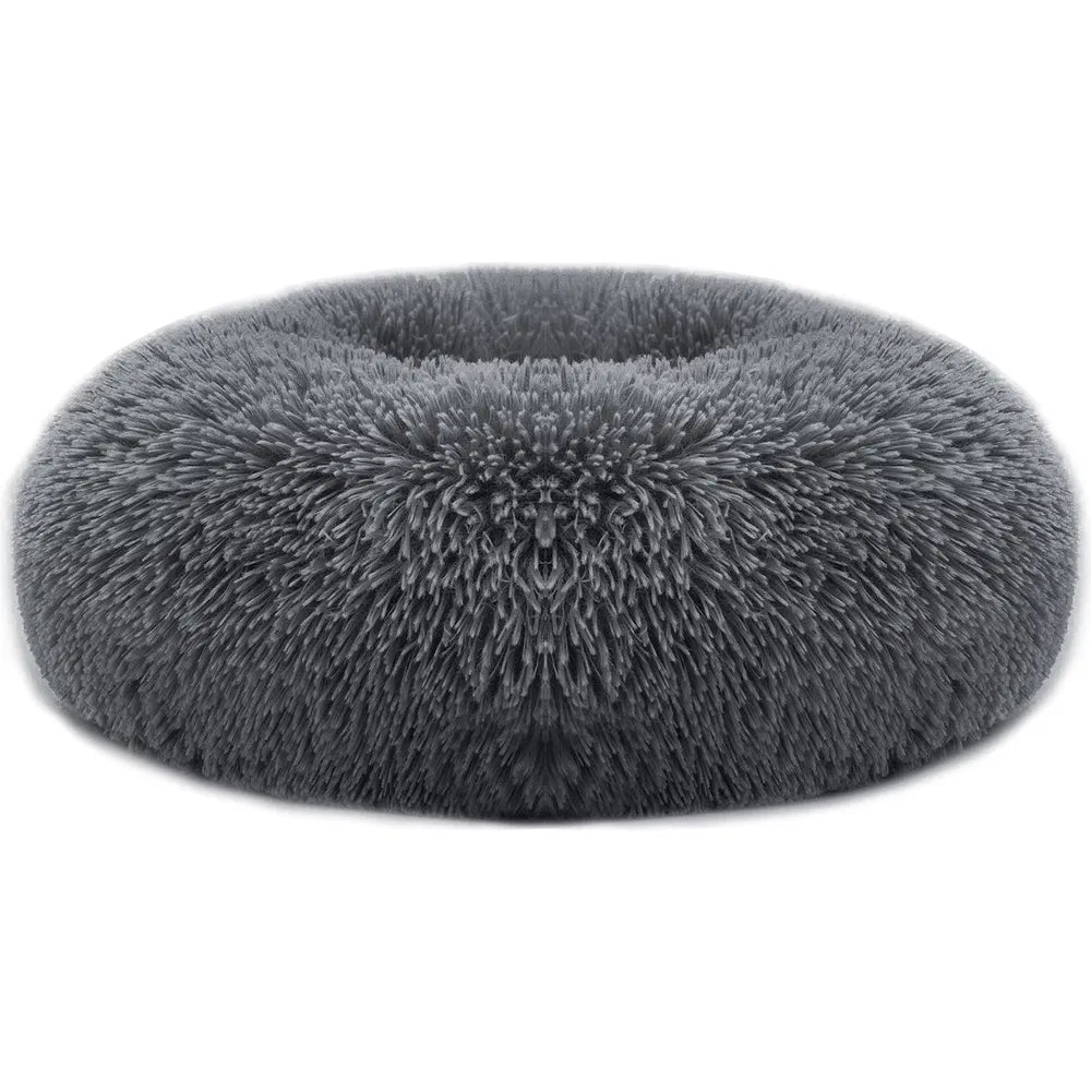 HKM-4706749 Cozy Fleece Pet Bed with Non-Slip Bottom - Soft Warm Cushion for Dogs and Cats (L Size)