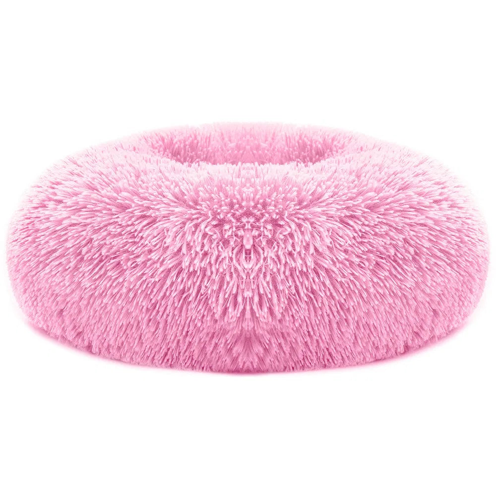 HKM-4706749 Cozy Fleece Pet Bed with Non-Slip Bottom - Soft Warm Cushion for Dogs and Cats (L Size)