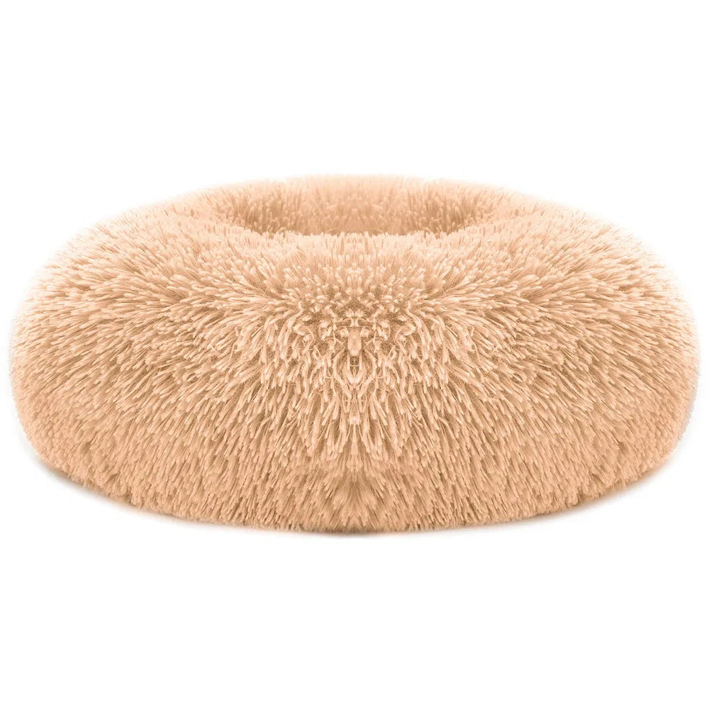 HKM-4706749 Cozy Fleece Pet Bed with Non-Slip Bottom - Soft Warm Cushion for Dogs and Cats (L Size)