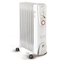 HKM-470675 Adjustable Electric Oil-Filled Radiator Heater with Overheat and Tip-Over Protection, Model CYAD04T, 600W, 5 Oil Channels, Freestanding Design