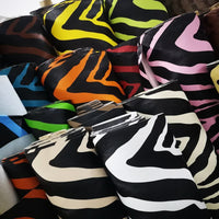HKM-470739 Zebra Print PVC Leather Fabric for Shoes, Bags, and Luggage - 1.0mm Thickness, 137cm Width
