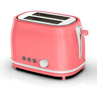 HKM-470803 Automatic Two-Slice Electric Toaster with Retro Design and Digital Controls