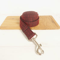 HKM-4710077 Stylish Red Canvas Dog Collar with Quick-Release Metal Buckle