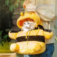 HKM-4710333 Animal-Shaped Portable Pet Diaper Bag for Kittens and Puppies, Soft PP Nylon Backpack