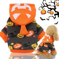 HKM-4710461 Hooded Pumpkin Transformation Pet Costume for Dogs - Funny Halloween & Christmas Outfit