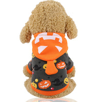 HKM-4710461 Hooded Pumpkin Transformation Pet Costume for Dogs - Funny Halloween & Christmas Outfit