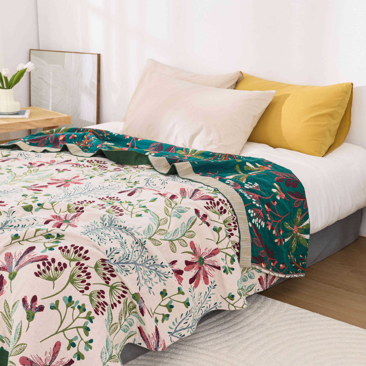 HKM-471059 Lightweight Pure Cotton Gauze Towel Blanket - Summer Cover 200cm x 230cm