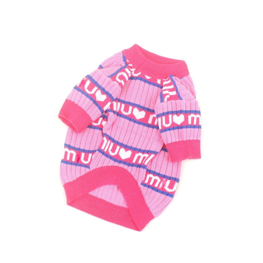 HKM-471123 Lightweight Cotton Ice Silk Sweater for Pets in Home Love Pink - Available Sizes S to XXL