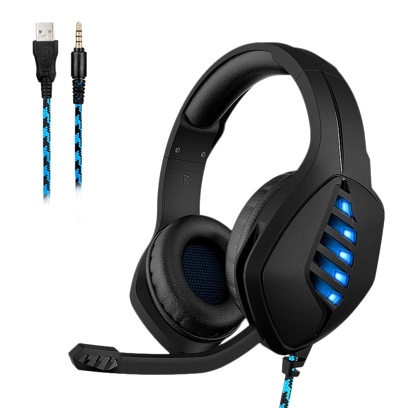 HKM-471123 Universal USB + 3.5mm Wired Gaming Headset with Adapter Cable