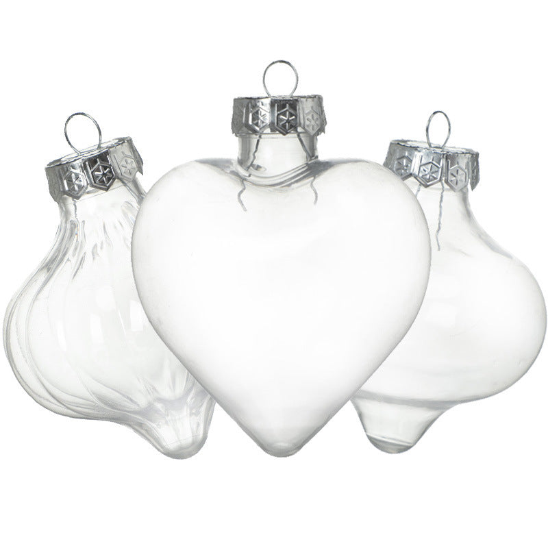 HKM-471187 Transparent Christmas Plastic Ball Bulb Decorations - Various Shapes Available