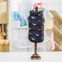 HKM-4712253 Casual Cotton Dog Vest in Black and Dark Blue - Sizes S to XXL