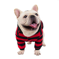 HKM-4712509 Cozy Cotton Striped Two-Leg Pet Coat for Autumn and Winter