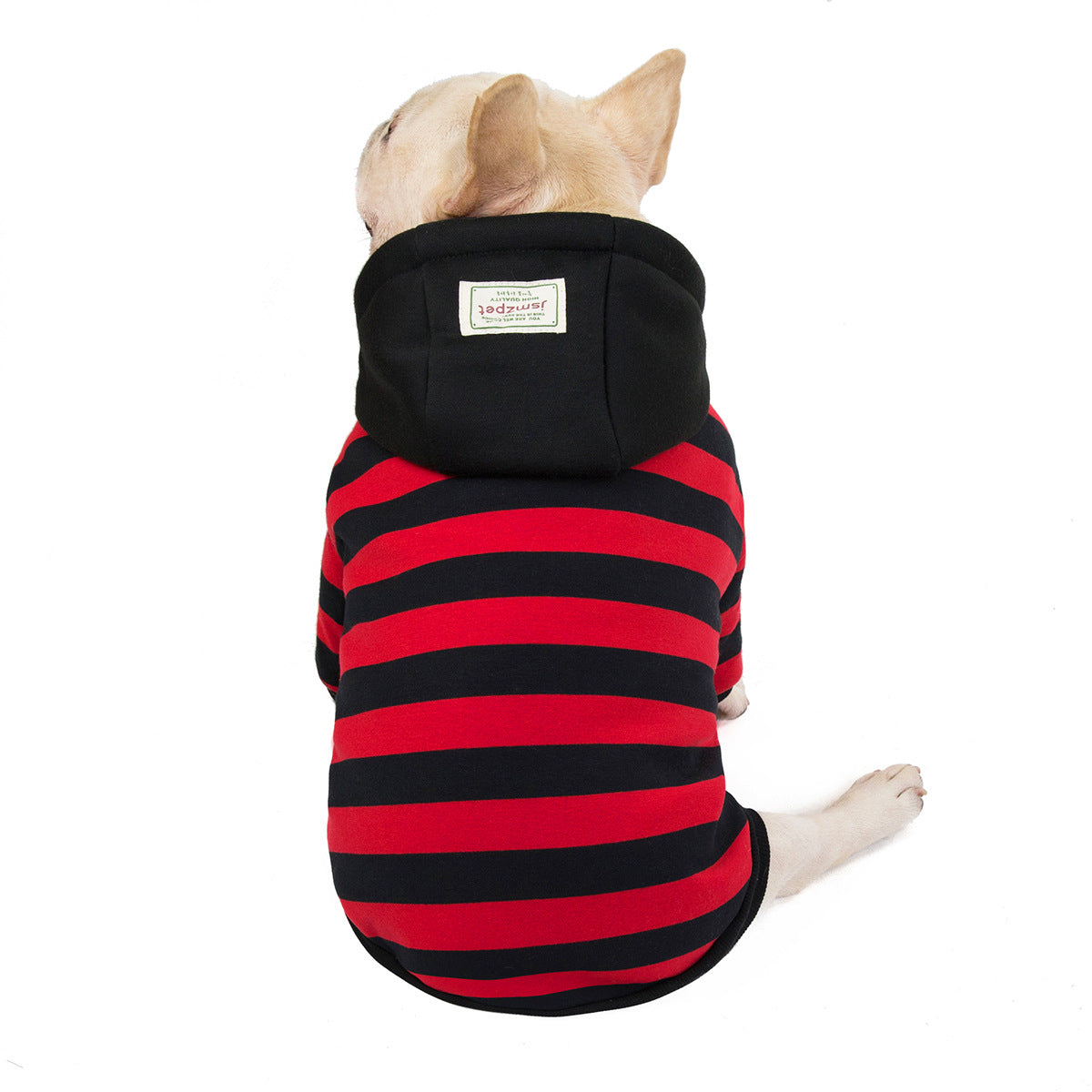 HKM-4712509 Cozy Cotton Striped Two-Leg Pet Coat for Autumn and Winter