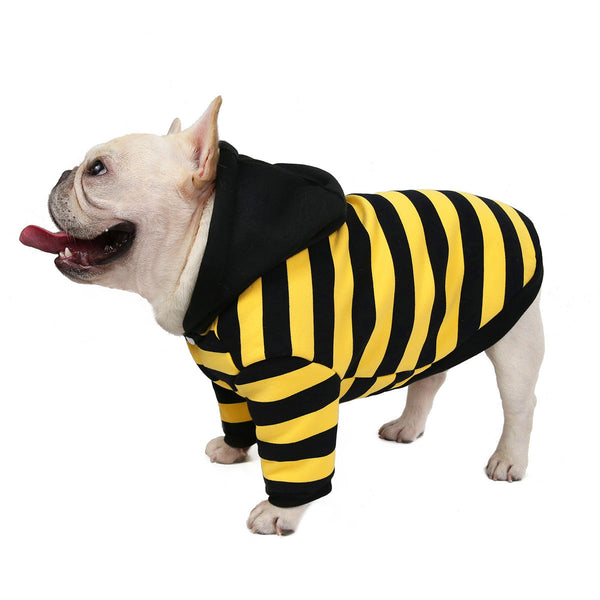 HKM-4712509 Cozy Cotton Striped Two-Leg Pet Coat for Autumn and Winter