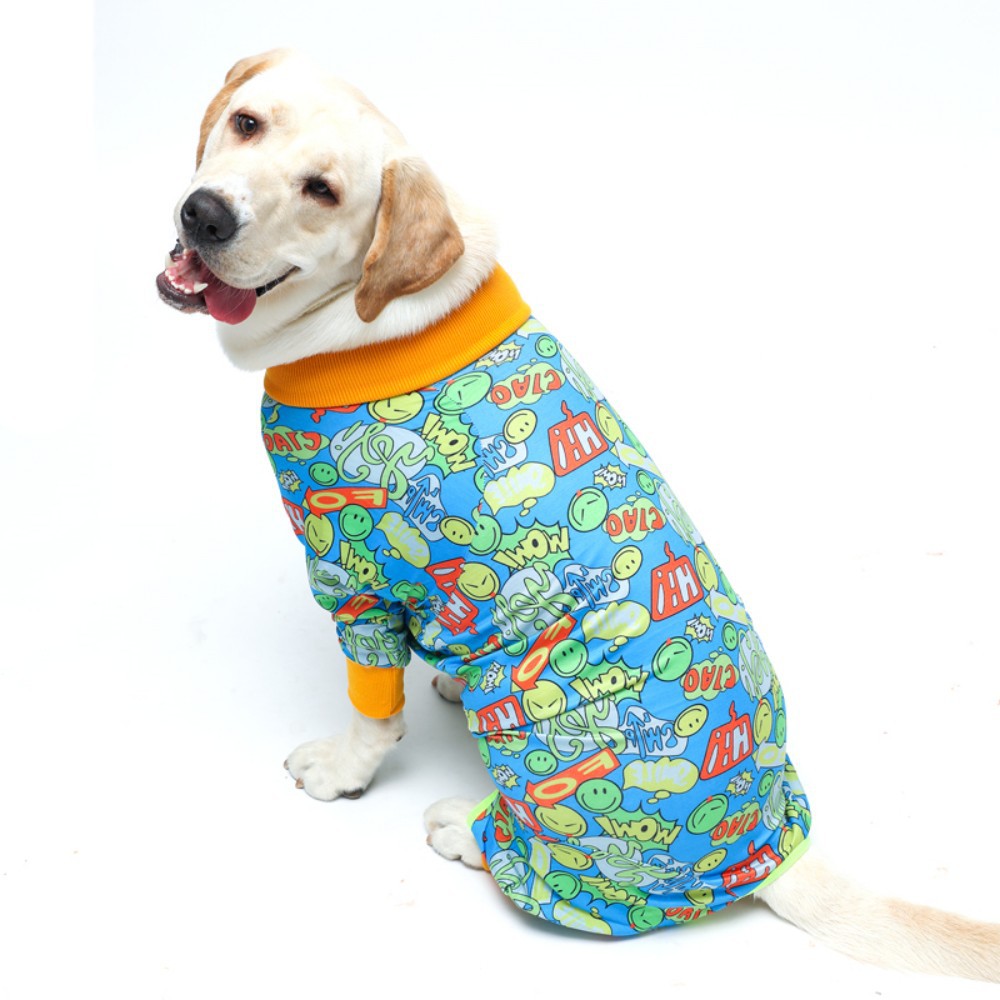 HKM-4712637 Cozy Cotton Long Sleeve Dog Homewear in Multiple Colors