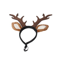 HKM-4712893 Christmas Plush Antler Headband for Medium and Large Dogs