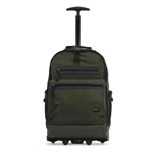 HKM-471379 Custom Polyester Carry-On Trolley Backpack with Wheels for Air Travel
