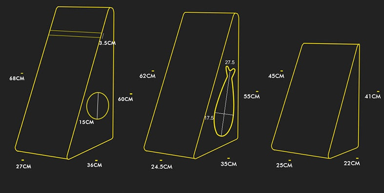 HKM-4714045 Vertical Cat Climbing Board with Corrugated Paper and Grinding Claws