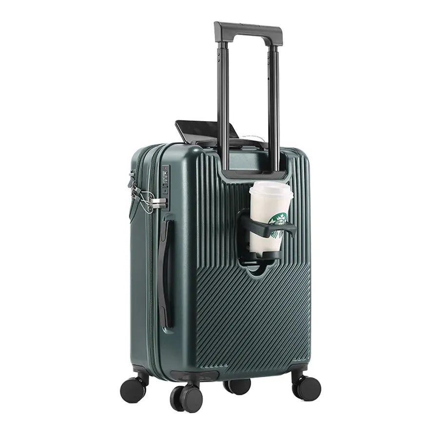 HKM-471443 Unisex Cabin Spinner Luggage with USB Port for Effortless Travel