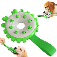 HKM-4714685 Training Bite Resistance Dog Toothbrush Toy Ring - Molar Dental Chew Toy in Lake Blue, Yellow, Green, Orange