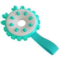 HKM-4714685 Training Bite Resistance Dog Toothbrush Toy Ring - Molar Dental Chew Toy in Lake Blue, Yellow, Green, Orange
