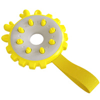 HKM-4714685 Training Bite Resistance Dog Toothbrush Toy Ring - Molar Dental Chew Toy in Lake Blue, Yellow, Green, Orange