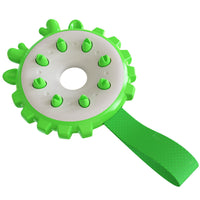 HKM-4714685 Training Bite Resistance Dog Toothbrush Toy Ring - Molar Dental Chew Toy in Lake Blue, Yellow, Green, Orange