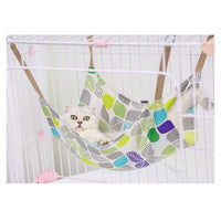 HKM-4715453 Breathable Cotton Linen Cat Hammock Bed with Hanging Hook - Multicolor, 47x47cm