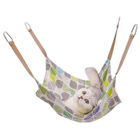 HKM-4715453 Breathable Cotton Linen Cat Hammock Bed with Hanging Hook - Multicolor, 47x47cm