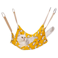 HKM-4715453 Breathable Cotton Linen Cat Hammock Bed with Hanging Hook - Multicolor, 47x47cm
