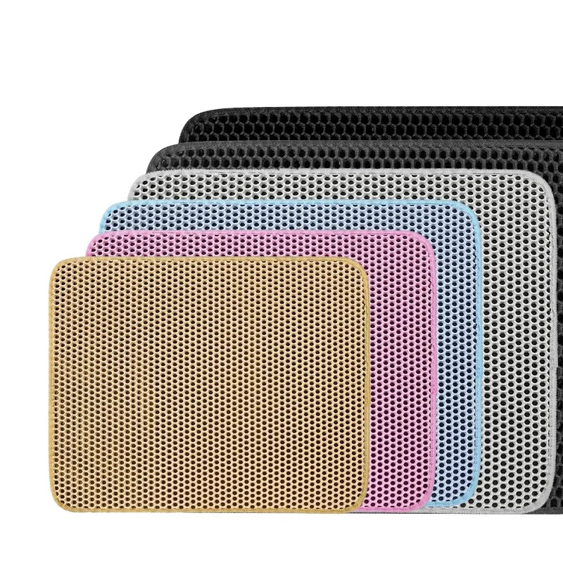 HKM-471571 Honeycomb Double Layer Cat Litter Trapping Mat for Effective Scatter Control and Waste Reduction