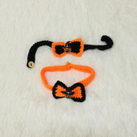 HKM-4715837 Halloween Pet Jewelry Hat and Collar Set for Cats - Adjustable Sizes XS to L