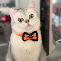 HKM-4715837 Halloween Pet Jewelry Hat and Collar Set for Cats - Adjustable Sizes XS to L