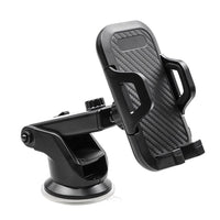 HKM-471763 Carbon Fiber Texture Suction Cup Phone Holder for Cars and Desktops