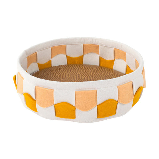 HKM-4717885 Felt Cat Litter Universal Non-Stick Pet Bed in Round and Square Styles