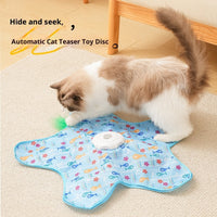 HKM-4718653 Electric Cat Toy with Smart Hunting Features - Blue Fish & White Seaweed Set