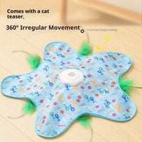 HKM-4718653 Electric Cat Toy with Smart Hunting Features - Blue Fish & White Seaweed Set
