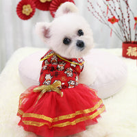 HKM-4718909 New Year's Celebration Pet Fleece Sweater with Lucky Cat Design