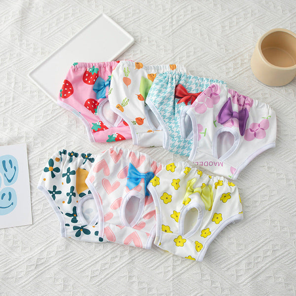 HKM-4720189 Cute Pet Physiological Pants with Striped Designs - Various Colors and Sizes Available
