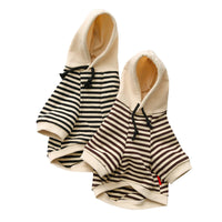 HKM-472083 Striped Hooded Terry Cotton Sweatshirt for Small Dogs and Cats