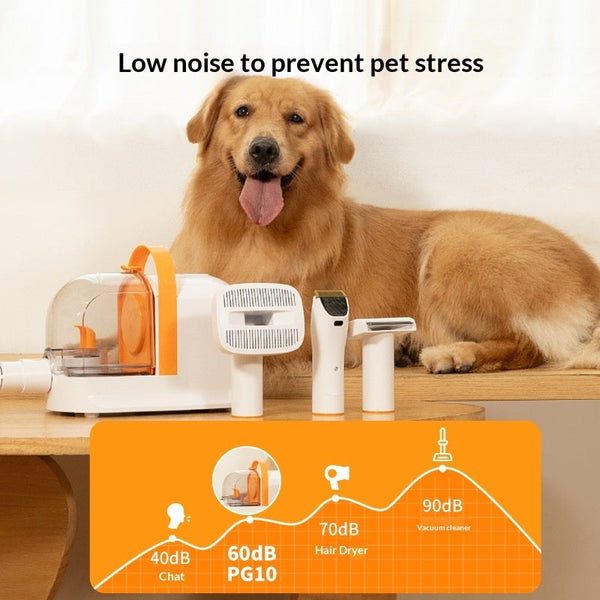 HKM-4721469 Electric Hair Clipper with Built-in Hair Suction for Effortless Pet Grooming