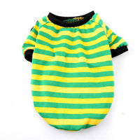 HKM-4721981 Casual Striped Round Neck Pet T-Shirt - Warm and Comfortable Dog Clothing