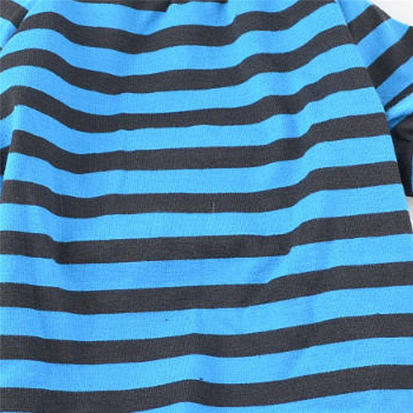 HKM-4721981 Casual Striped Round Neck Pet T-Shirt - Warm and Comfortable Dog Clothing