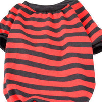 HKM-4721981 Casual Striped Round Neck Pet T-Shirt - Warm and Comfortable Dog Clothing
