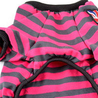 HKM-4721981 Casual Striped Round Neck Pet T-Shirt - Warm and Comfortable Dog Clothing